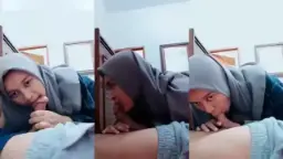 Jilbab Montok Ngemut Kontol Temen Suami Sampe Becek
